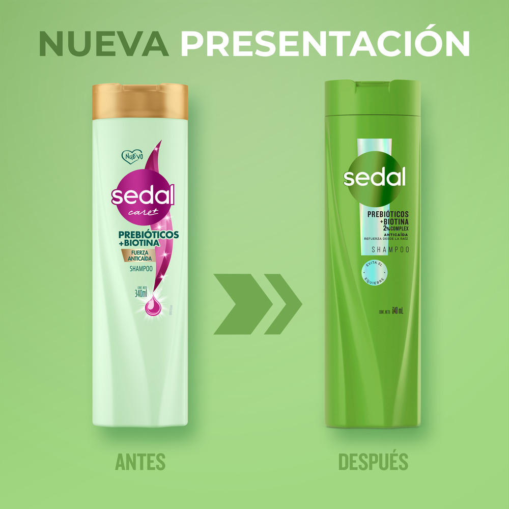 Sedal Shampoo Prebióticos + Biotina 340 ml