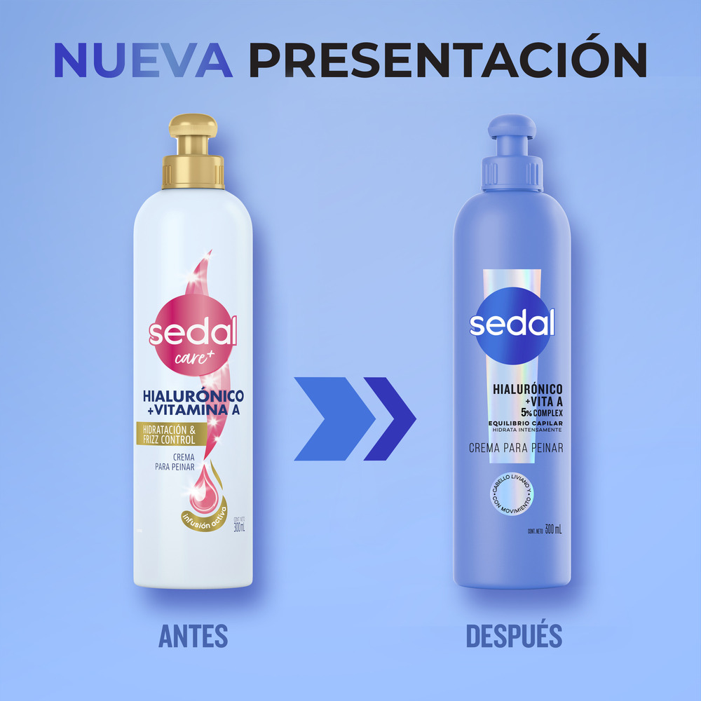 Sedal Crema de Peinar Hialuronico y Vitamina A 300 ml
