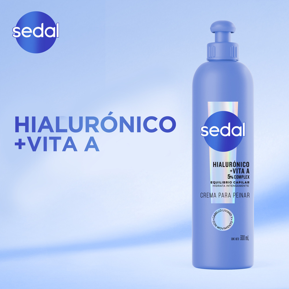 Sedal Crema de Peinar Hialuronico y Vitamina A 300 ml