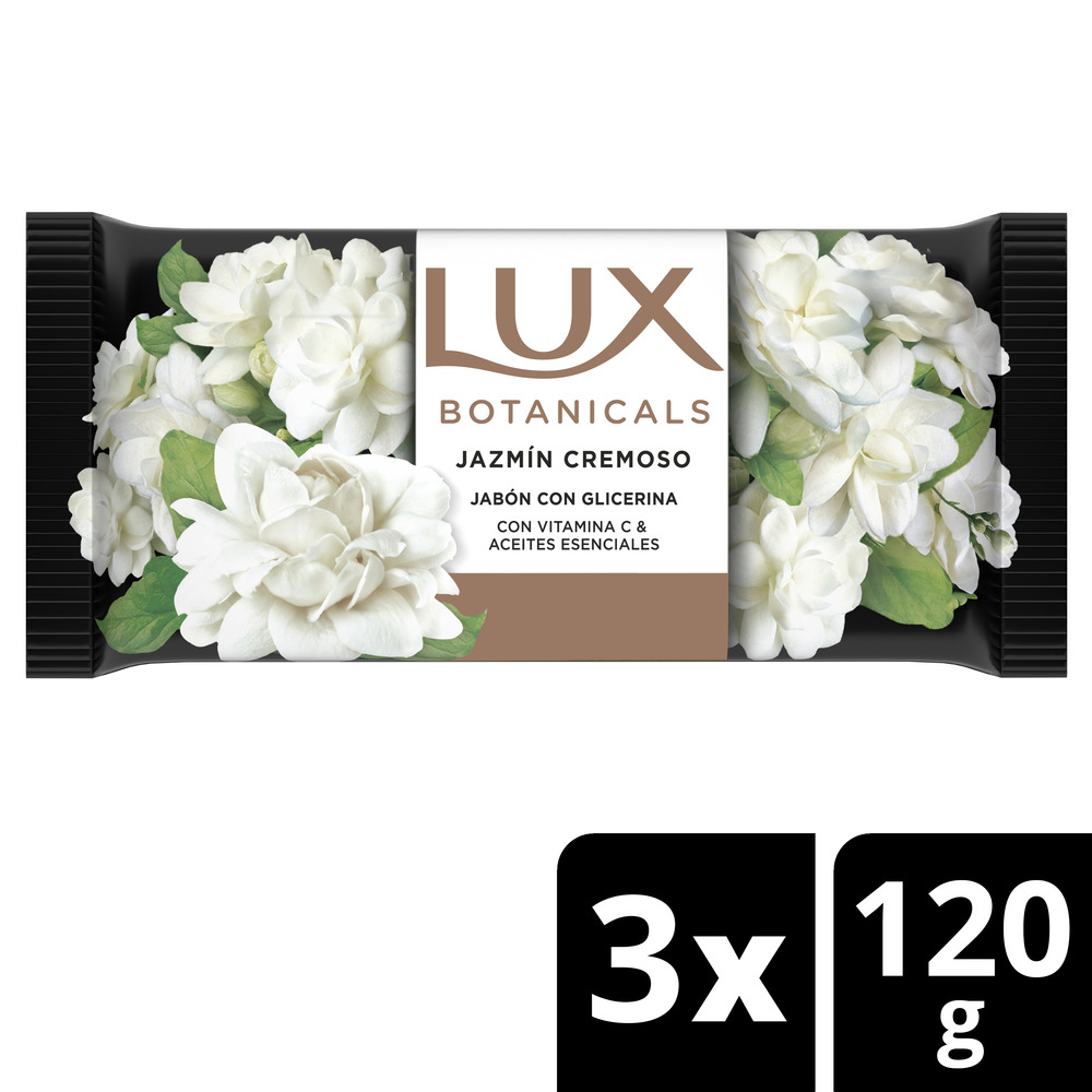 Lux Jabón en Barra Jazmín Cremoso Pack de 3 120 g