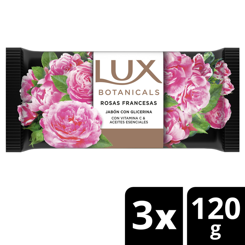 Lux Jabón en Barra Rosas Francesas Pack de 3 120 g