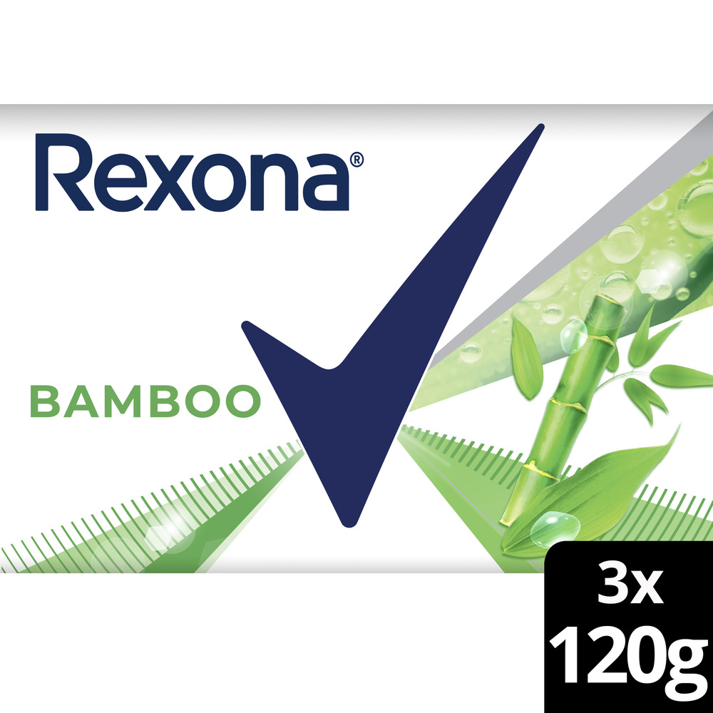 Rexona Jabón en Barra Bamboo Pack de 3 120 g