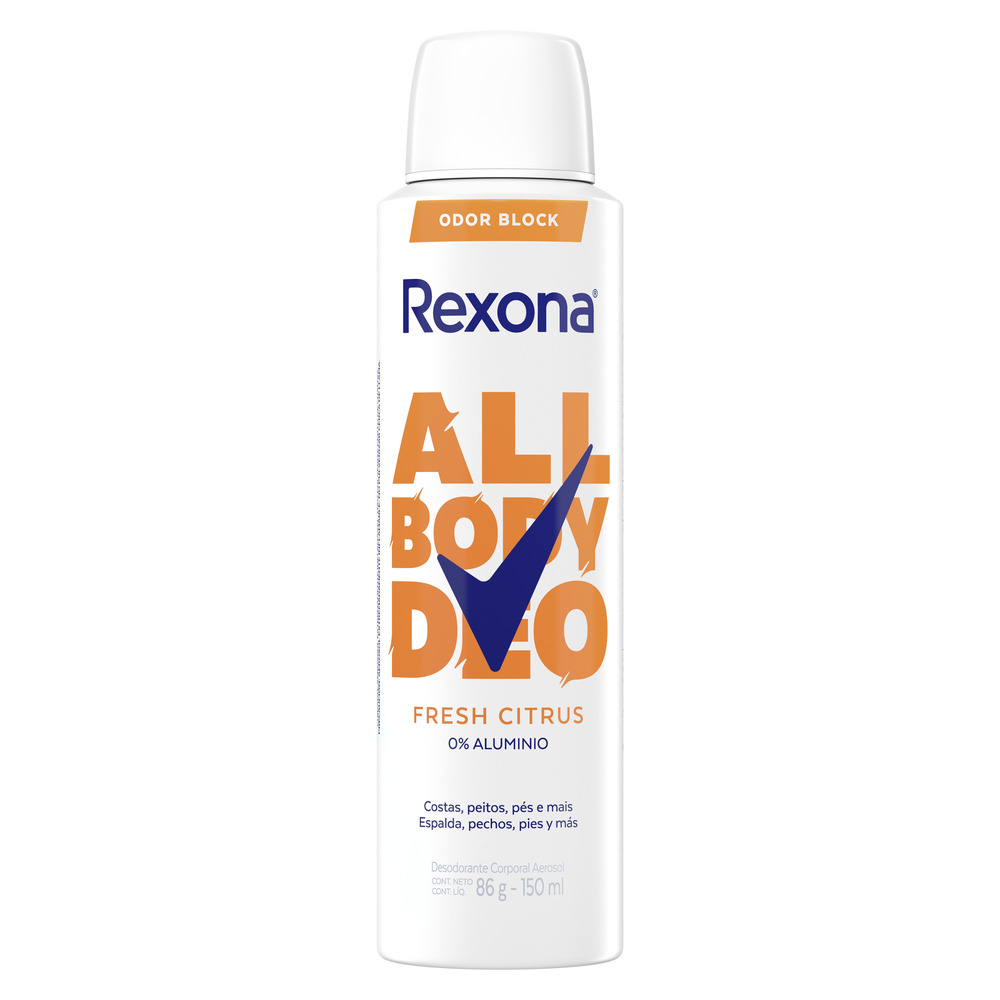 Rexona Desodorante en Aerosol para Todo el Cuerpo All Body Fresh Citrus 150 ml