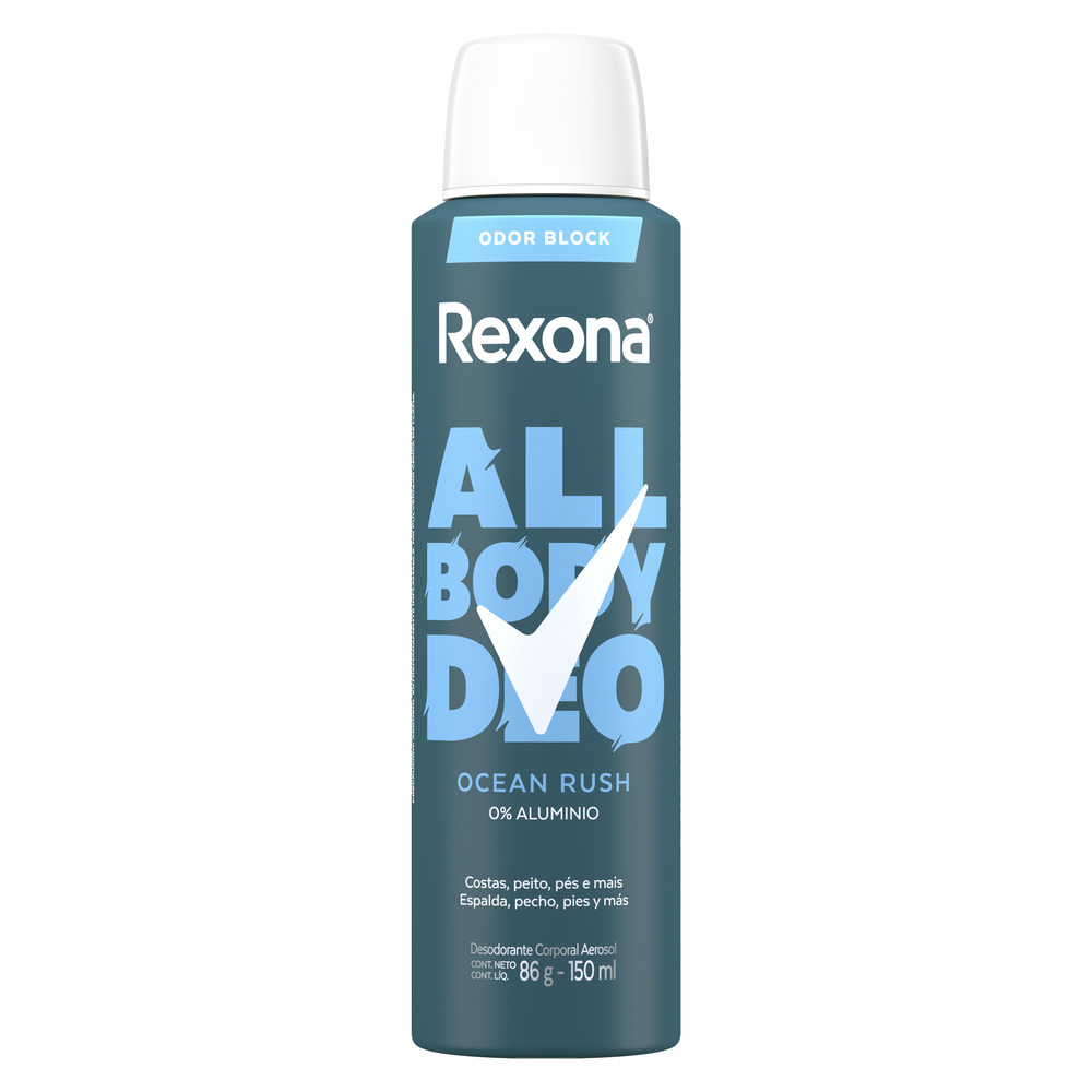 Rexona Desodorante en Aerosol para Todo el Cuerpo All Body Ocean Rush 150 ml