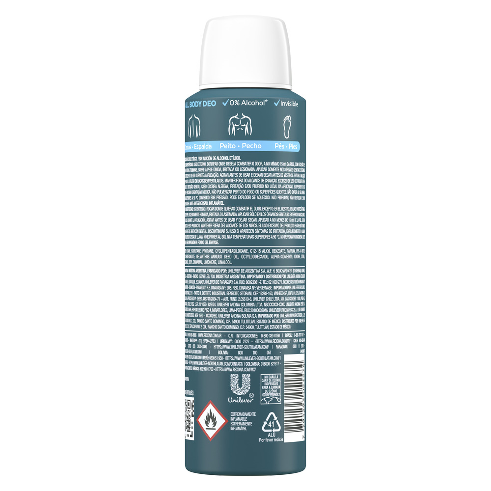 Rexona Desodorante en Aerosol para Todo el Cuerpo All Body Ocean Rush 150 ml