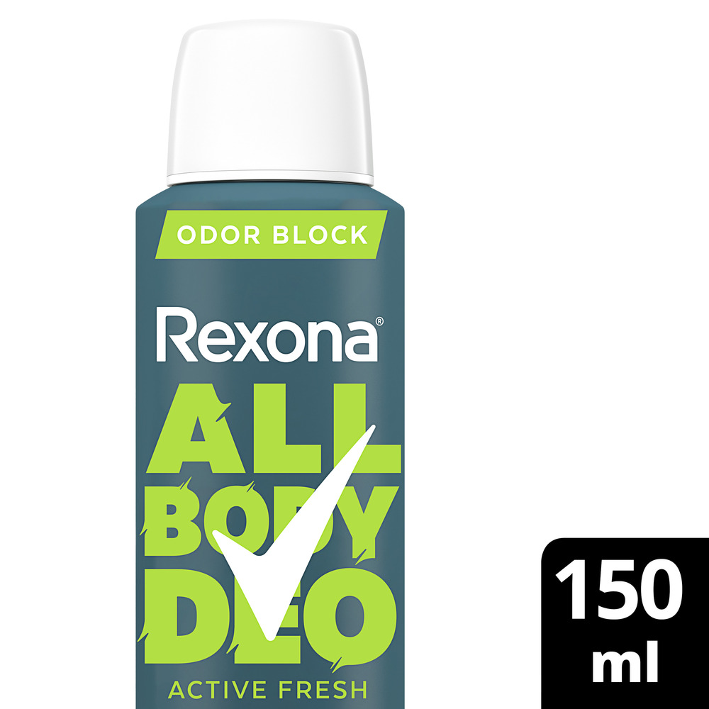 Rexona Desodorante en Aerosol para Todo el Cuerpo All Body Active Fresh 150 ml