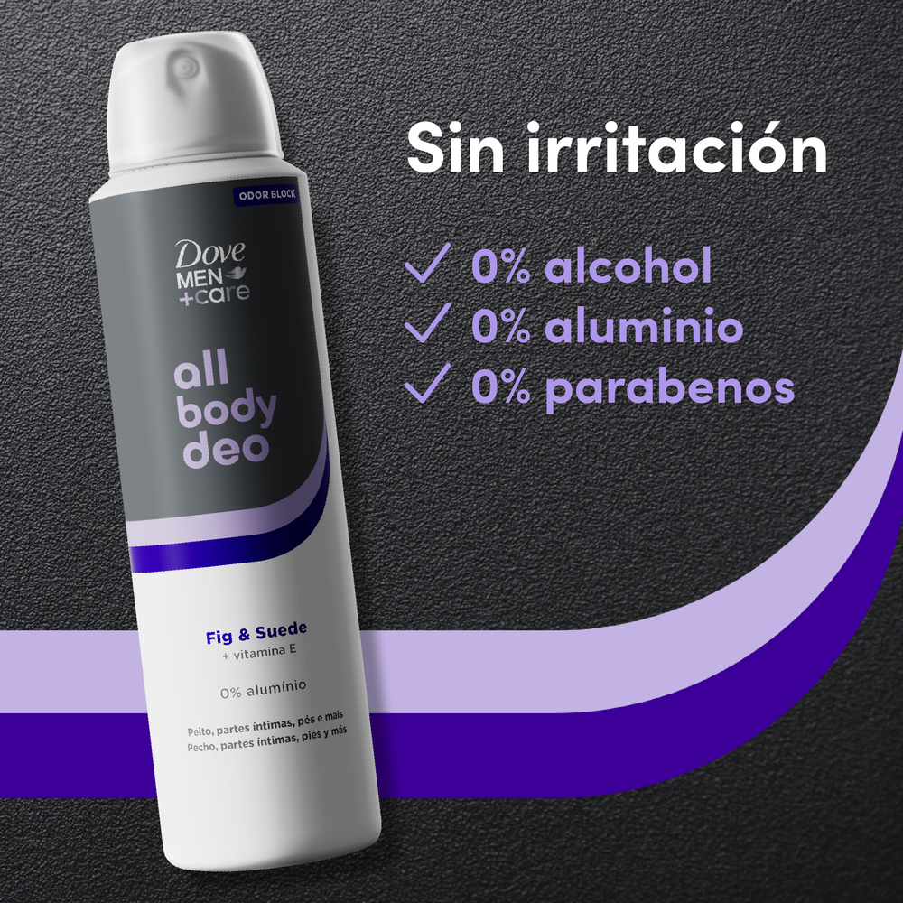 Dove Desodorante en Aerosol para Todo el Cuerpo Men All Body Fig y Suede 150 ml