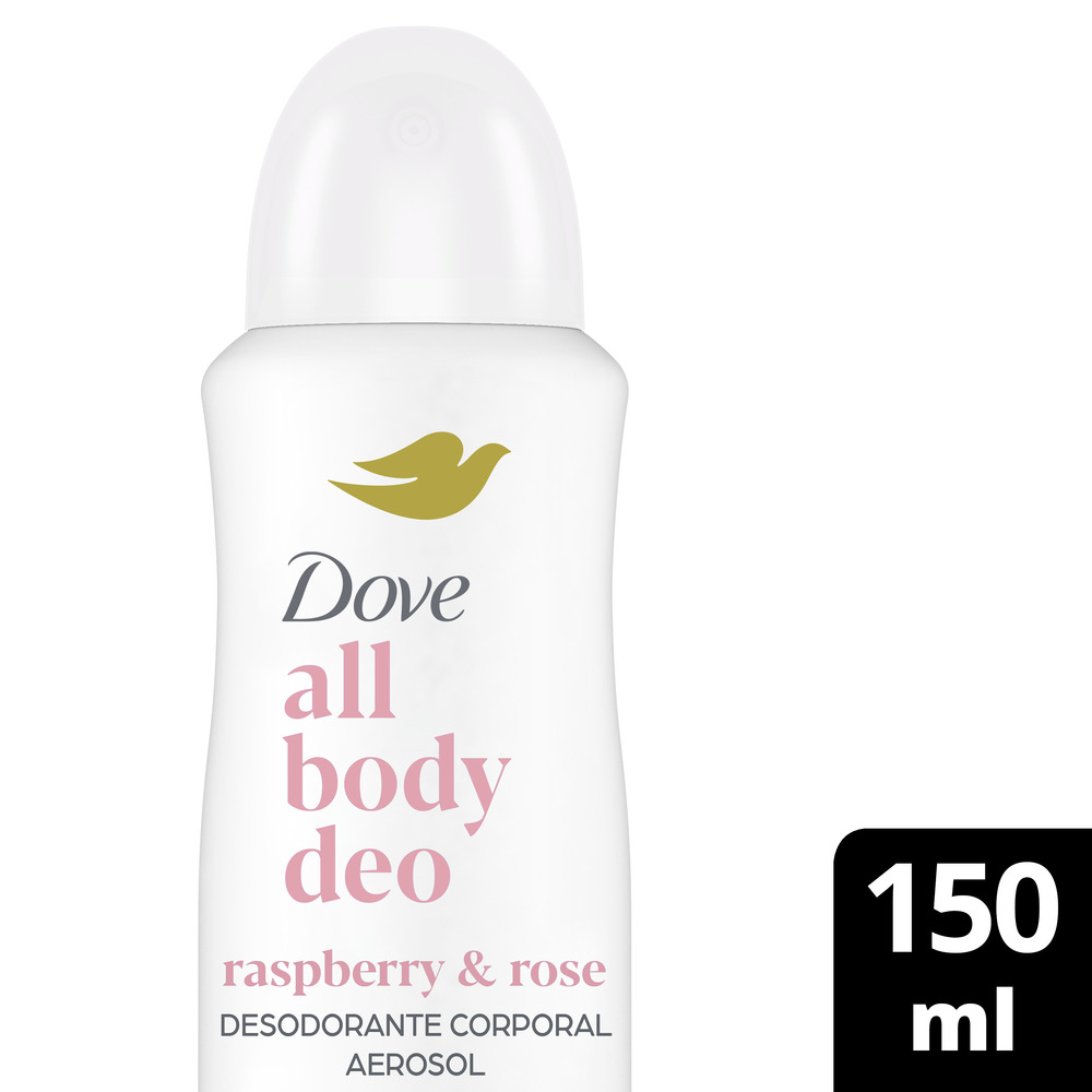 Dove Desodorante en Aerosol para Todo el Cuerpo All Body Raspberry y Rose 150 ml