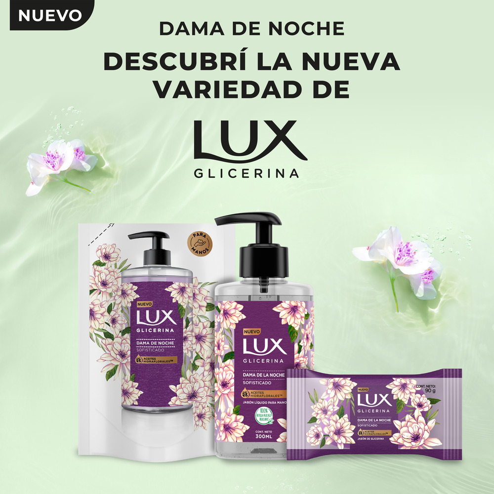 Lux Jabón Líquido de Glicerina Dama de Noche Doypack 220 ml