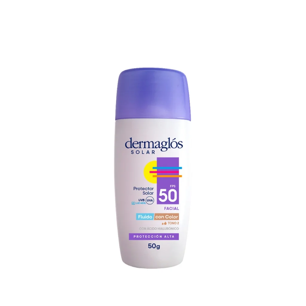 Dermaglós Solar Facial F50 Fluido Color Emulsión Tono 2 50 g