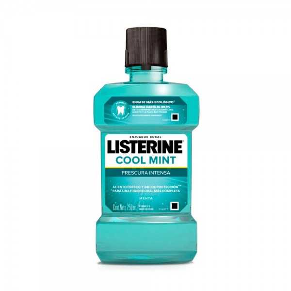 Listerine Cool Mint 24 Hs Enjuague Bucal Menta 250 ml