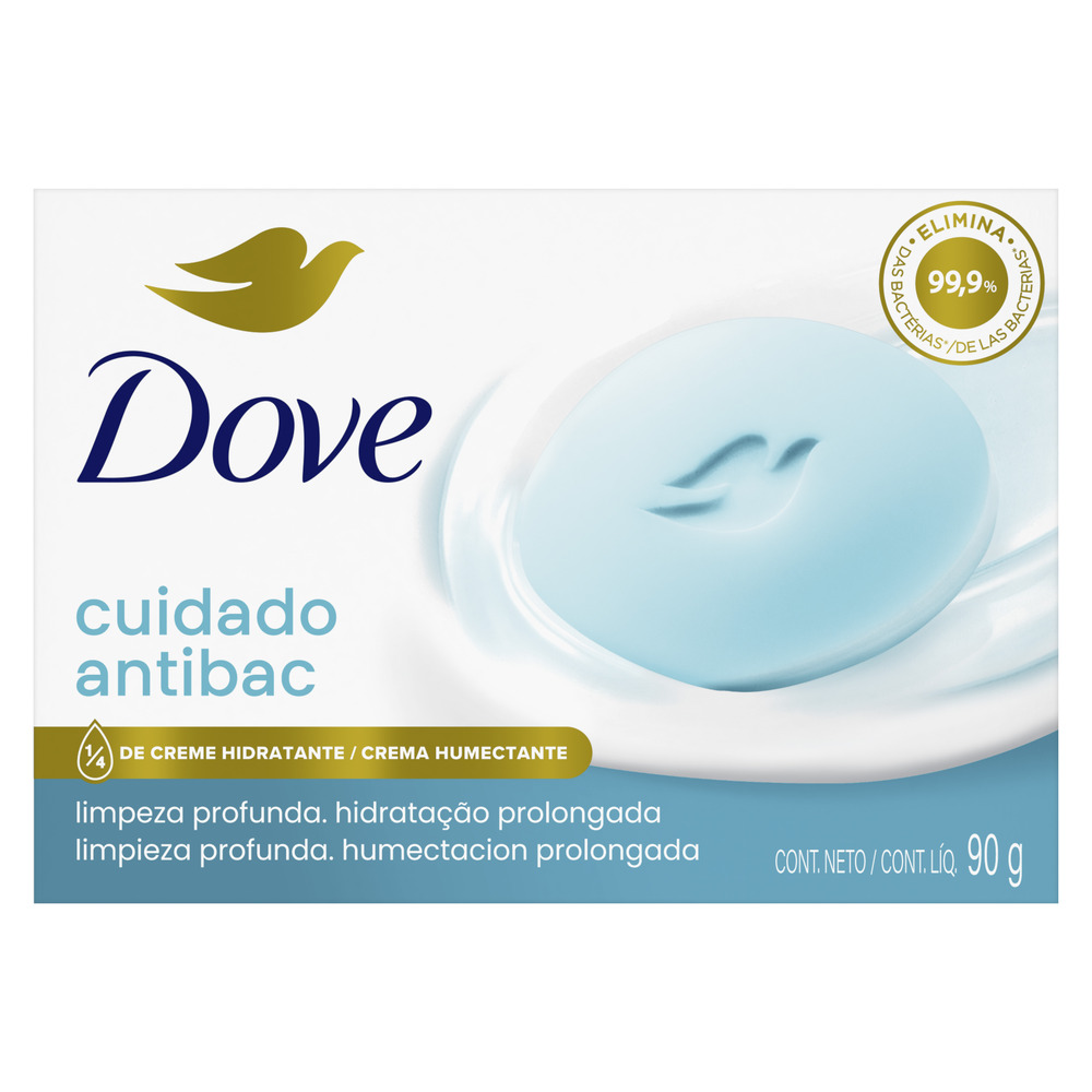 Dove Jabón en Barra Antibacterial Cuida y Protege 90 g
