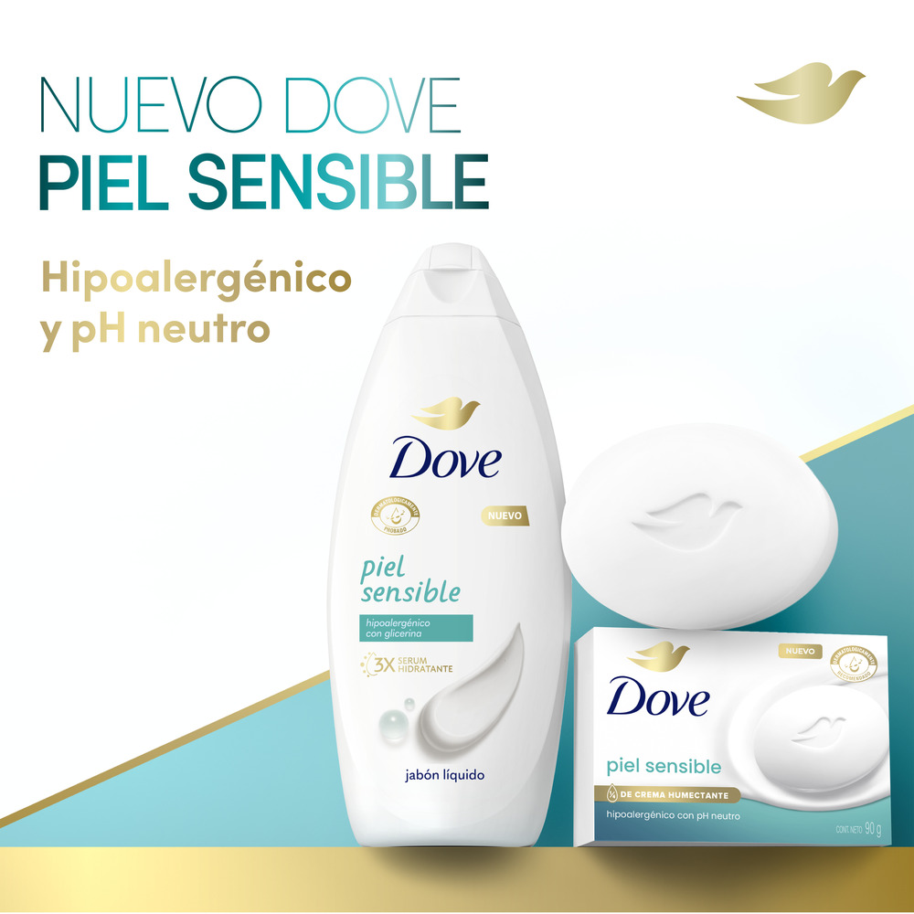 Dove Jabón en Barra Piel Sensible Pack de 3 90 g