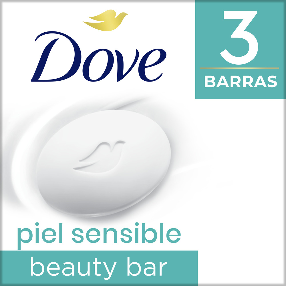 Dove Jabón en Barra Piel Sensible Pack de 3 90 g