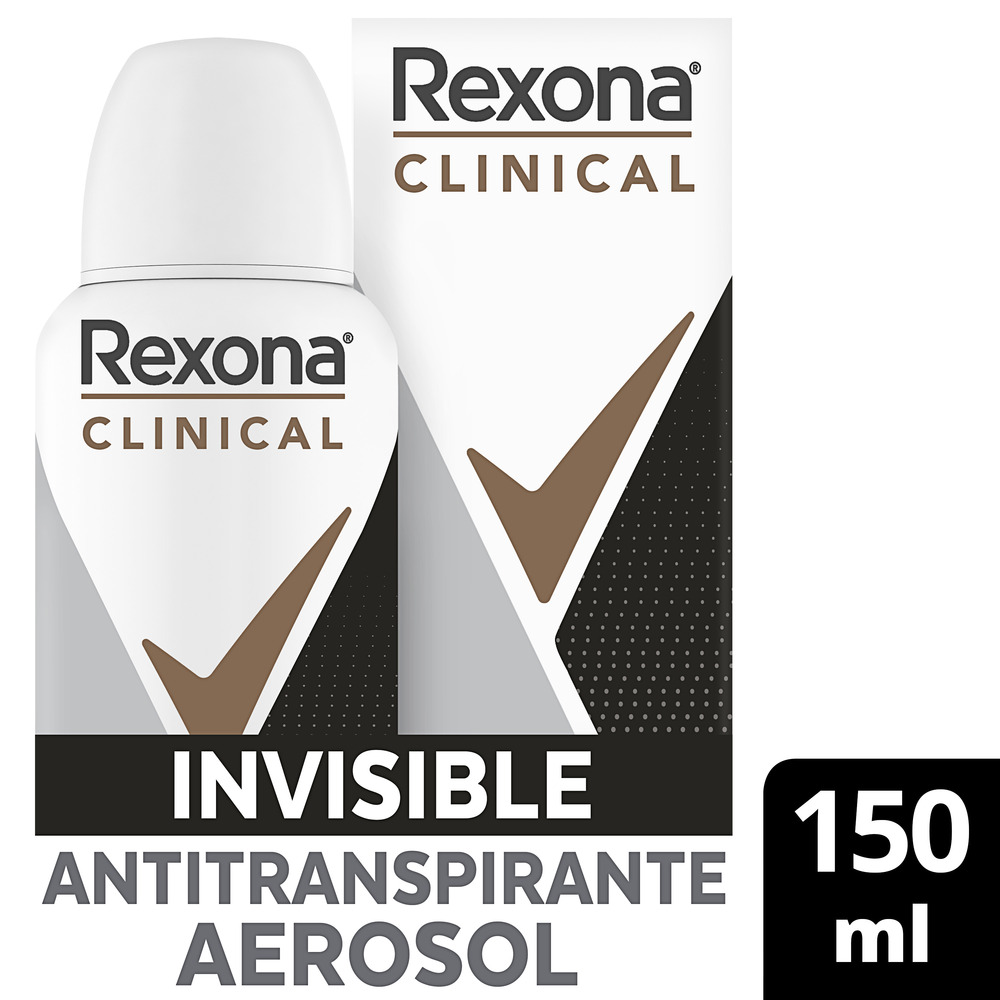 Rexona Desodorante Antitranspirante Clinical Invisible en Aerosol Women 150 ml