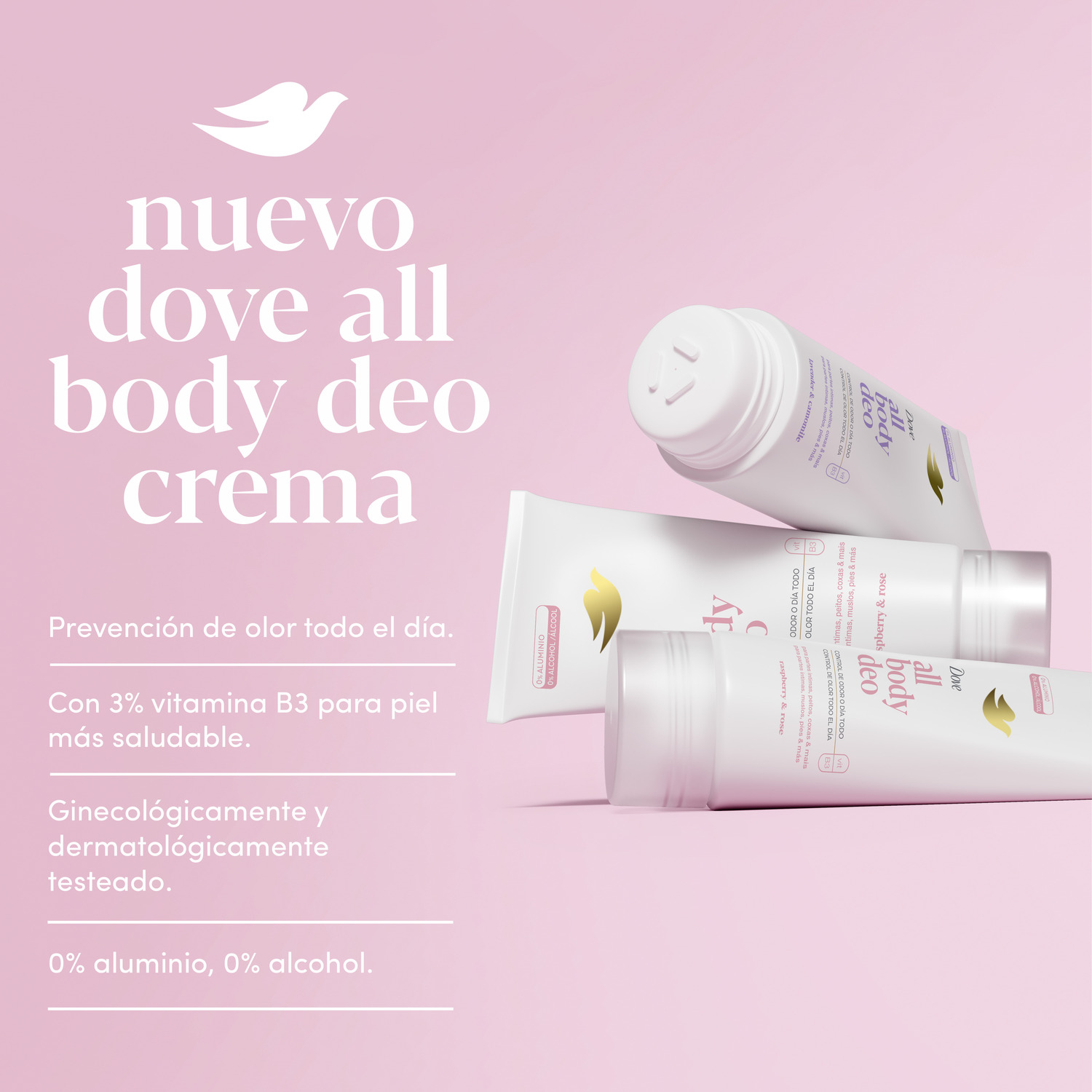 Dove Desodorante en Crema para Todo el Cuerpo All Body Raspberry y Rose 75 ml