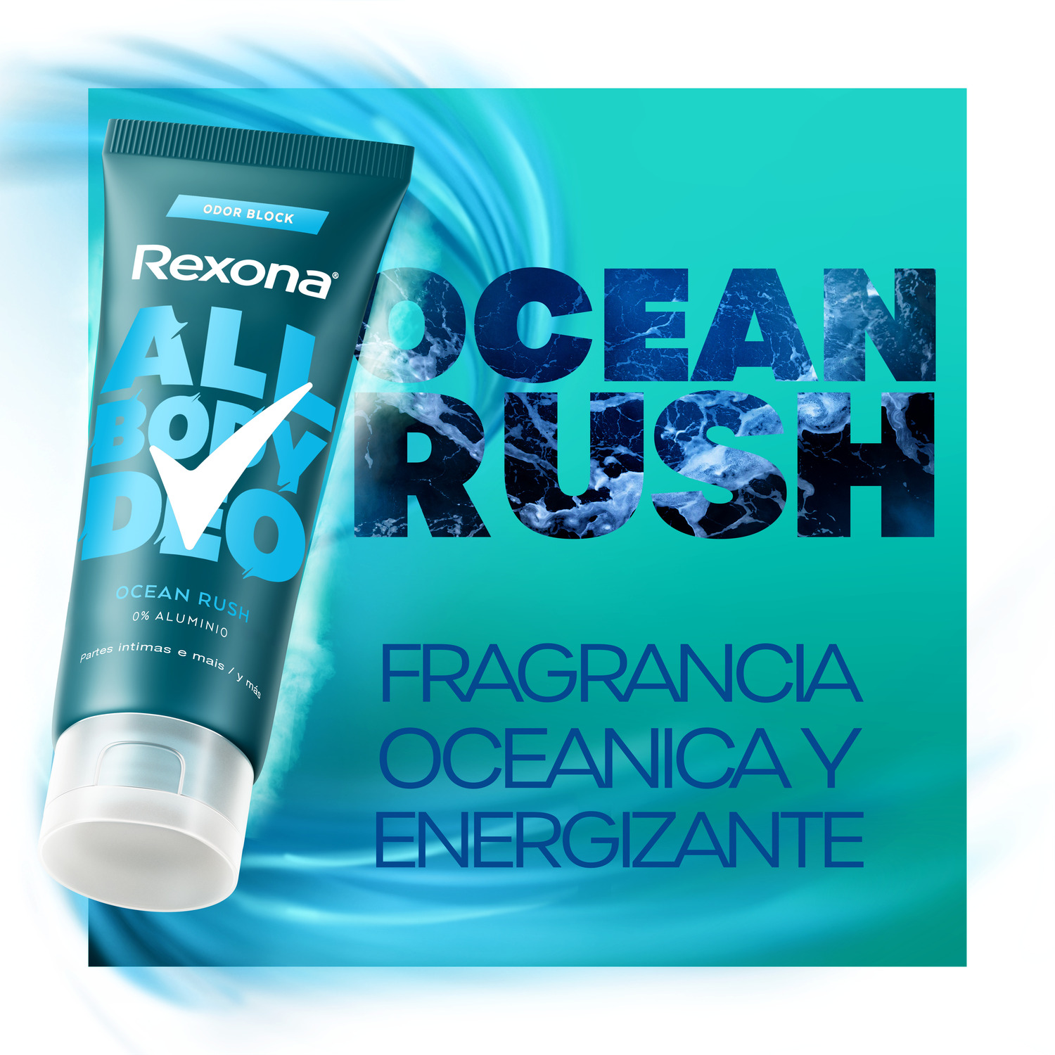 Rexona Desodorante en Crema para Todo el Cuerpo All Body Ocean Rush 75 ml