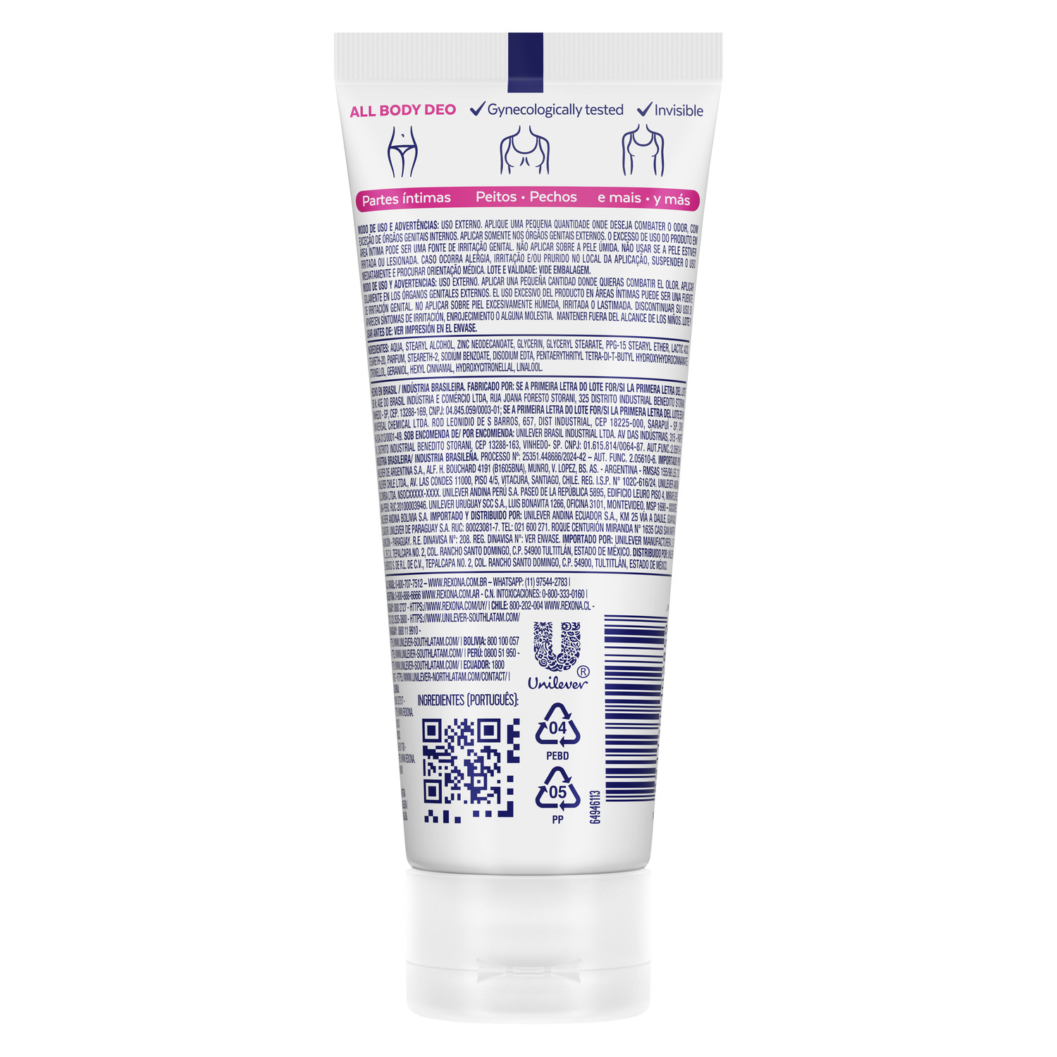 Rexona Desodorante en Crema para Todo el Cuerpo All Body Wild Rose 75 ml