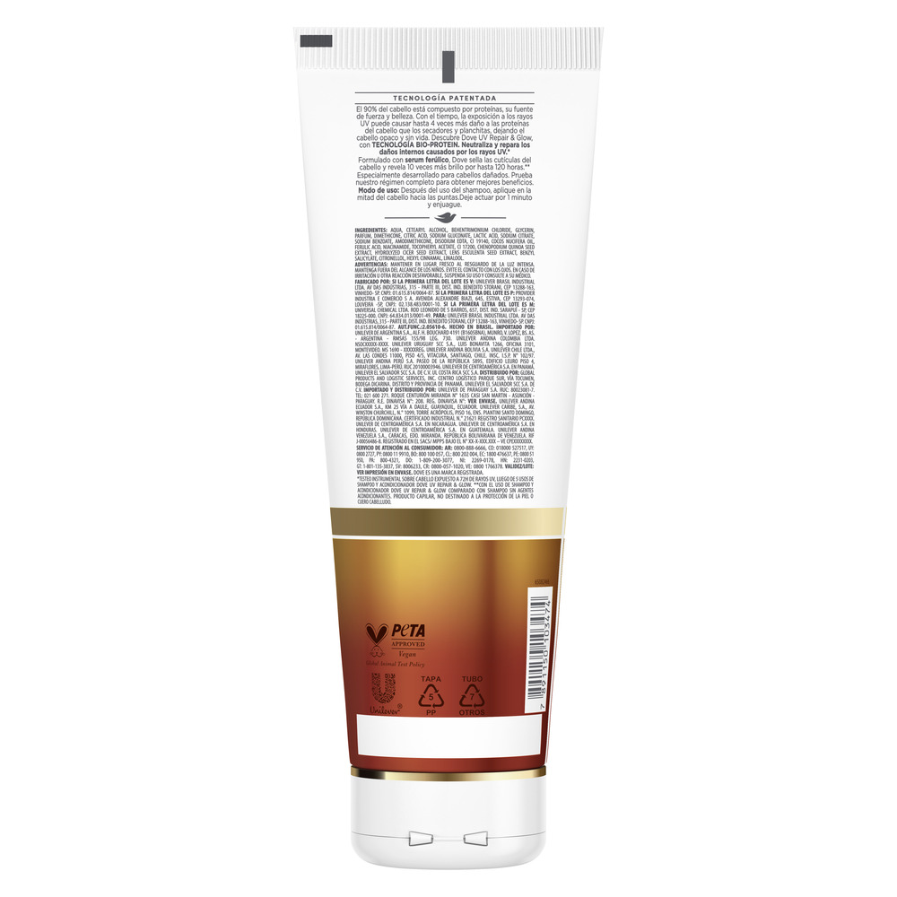 Dove Acondicionador UV Repair y Glow 250 ml