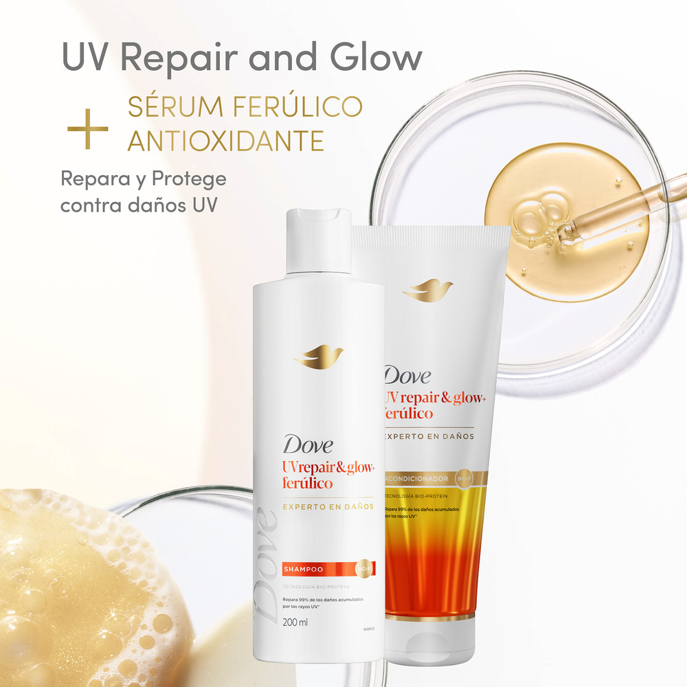 Dove Acondicionador UV Repair y Glow 250 ml