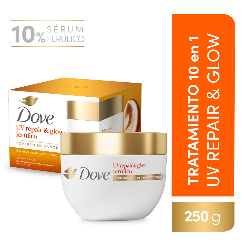 Dove Máscara de Tratamiento UV Repair y Glow 250 g