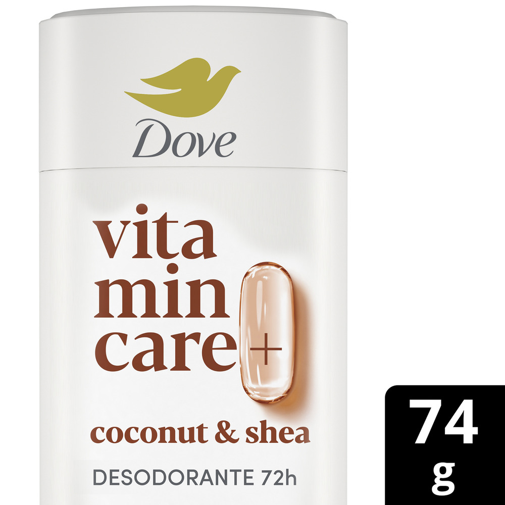 Dove Desodorante Vitamin Care+ Coconut y Shea en Barra 74 g