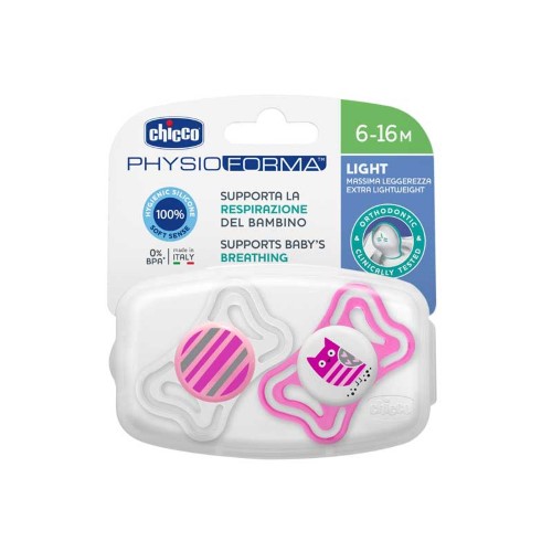 Chicco Chupete Physio Light Nena 6-16M x2