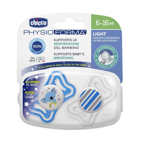 Chicco Chupete Physio Light Luz Mix 6-16M x2