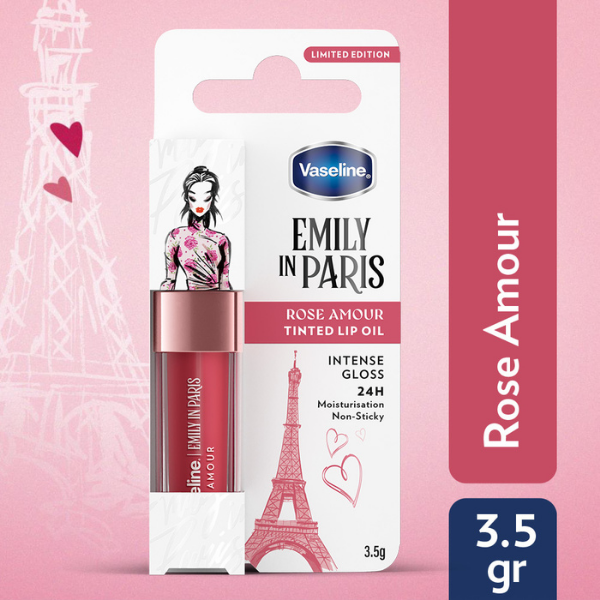 Vaseline Lip Oil Emily In Paris Rose Amour Tinted 3.5 g