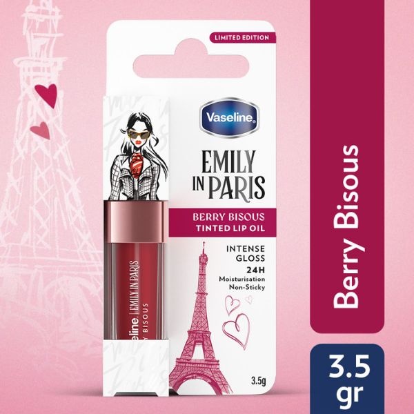Vaseline Lip Oil Emily In Paris Berry Bisous Tinted 3.5 g